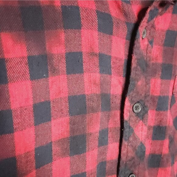 Arizona Black Red Buffalo Check Flannel 14-16 - Picture 3 of 4
